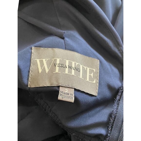 White By Vera Wang Maxi Dress Navy Blue Size 2 - Picture 3 of 15